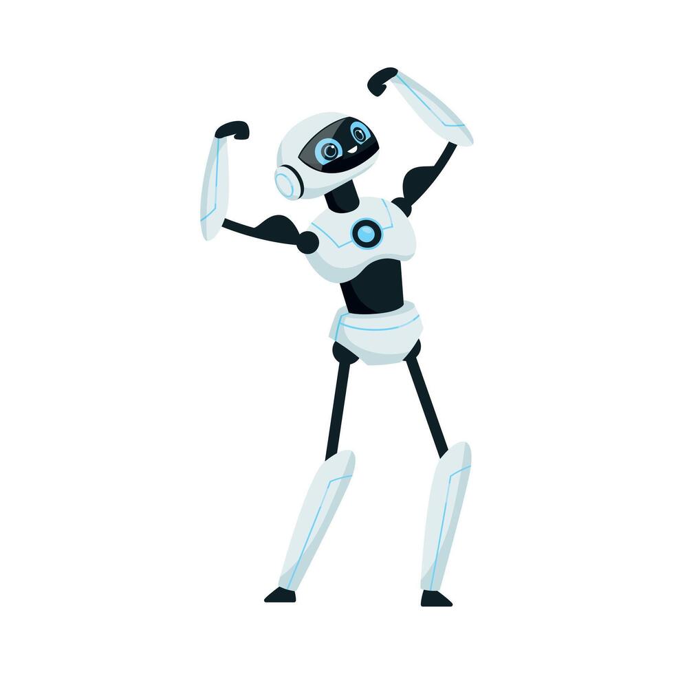 Modern Robot as Programmable Machine Showing Muscles Illustration vector