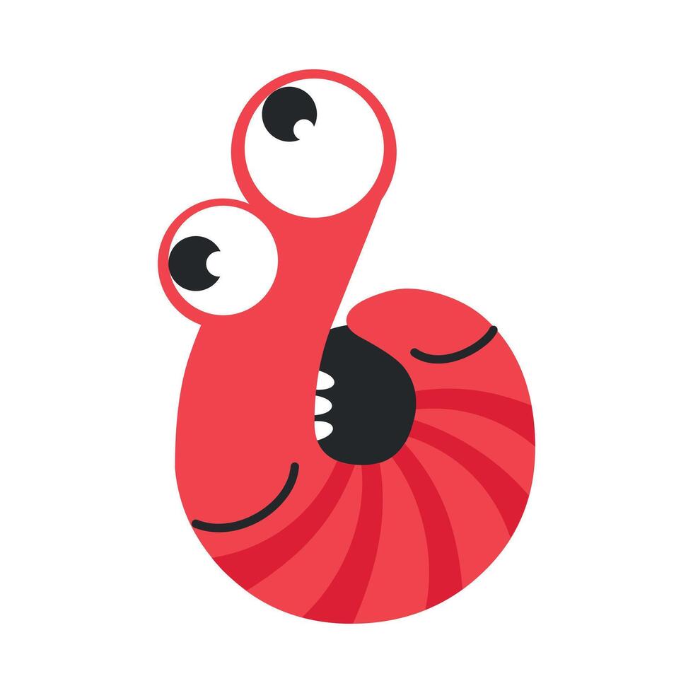 Number Six Cute Monster, Funny Fantasy Creature Character, 6 Numeral, Mathematics, Learning Material for Kids Cartoon Style Illustration vector