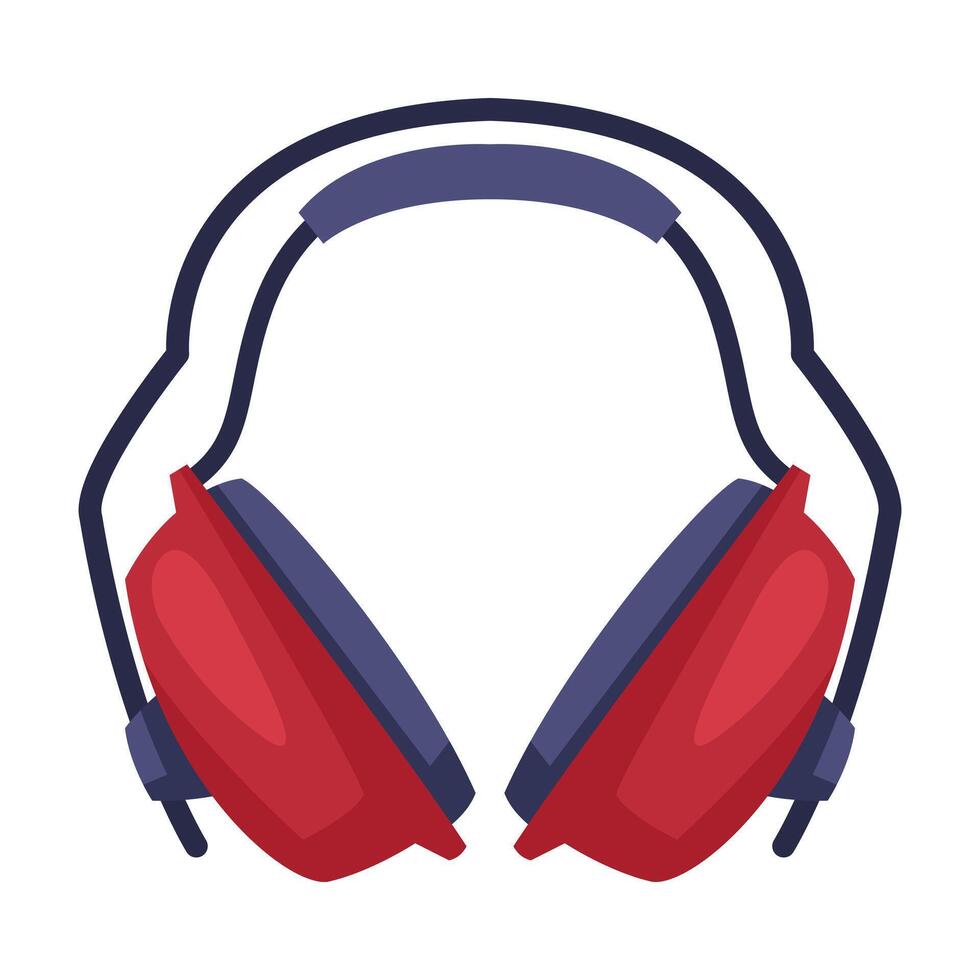 Ear Protectors or Earmuffs as Noise Isolator Illustration vector