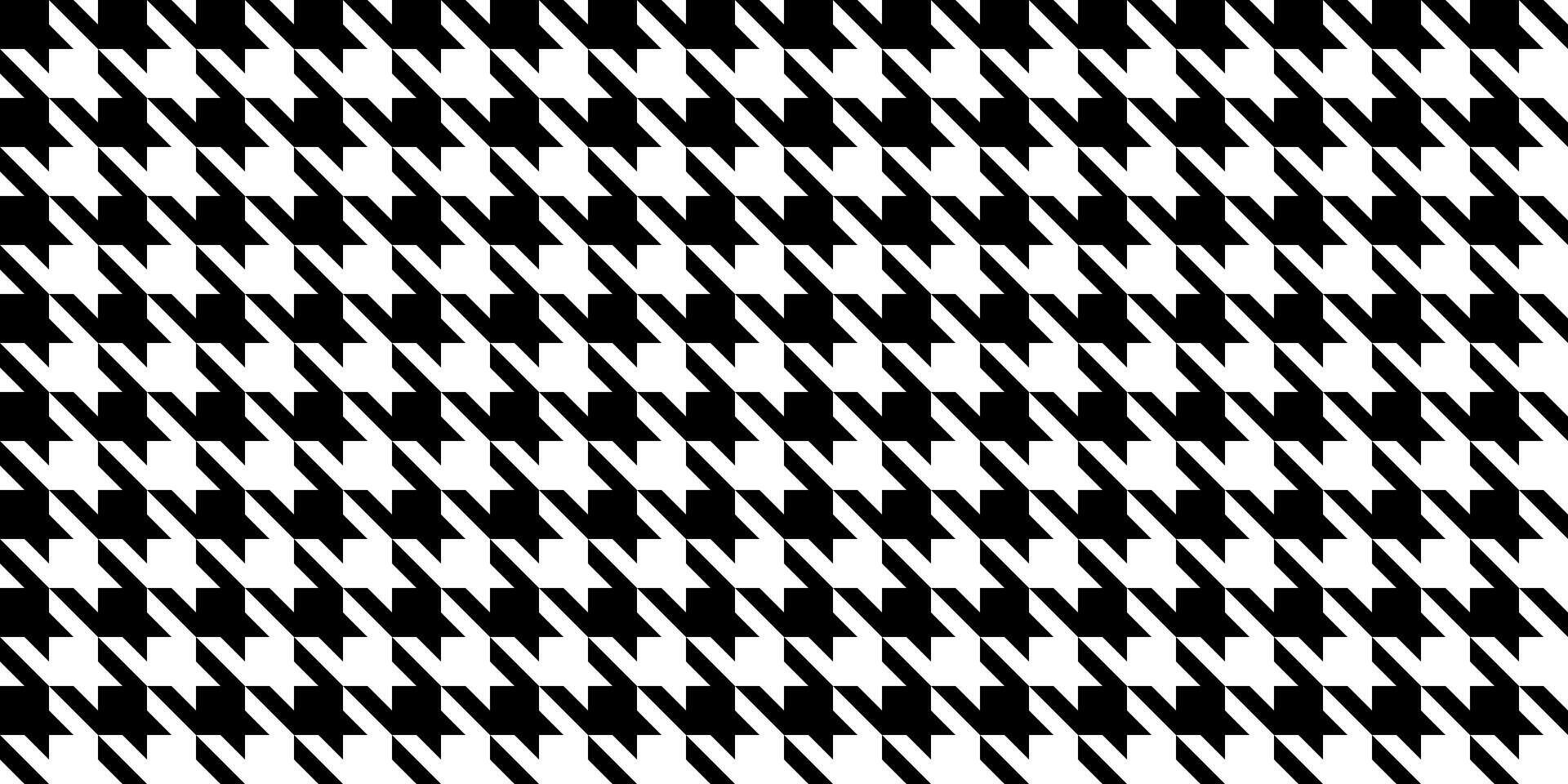Houndstooth seamless pattern. Black and white dogs tooth repeated background Loopable fabric texture vector