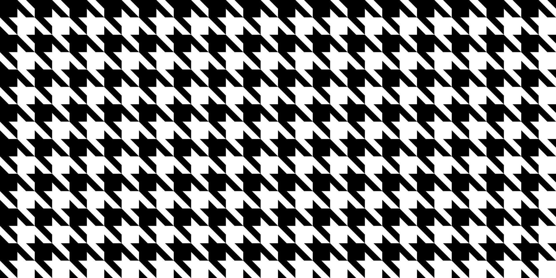 Houndstooth seamless pattern. Black and white dogs tooth repeating background Loopable fabric texture. vector