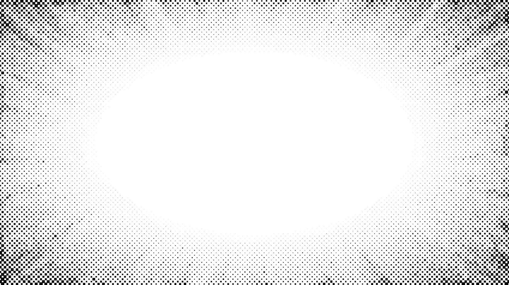 Halftone radial texture. Comic style grain background. Pop art faded textured frame. Grunge speckle effect. Dots particles print wallpaper. Pixelated gradient backdrop vector