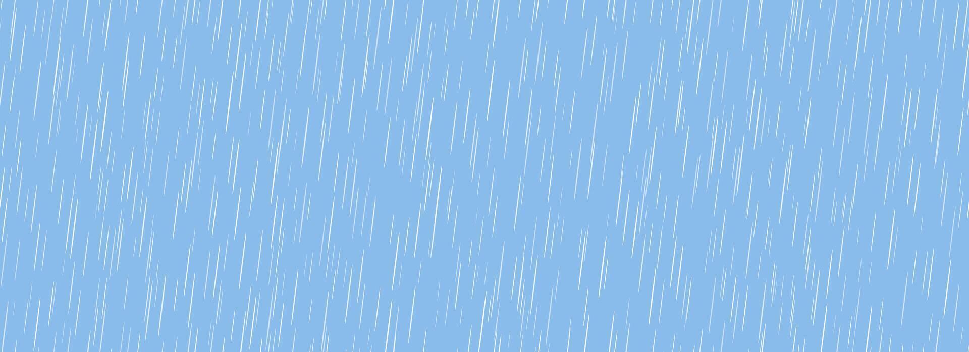 Seamless heavy rain pattern. Blue color pouring rain texture. Repeating falling water drops background. Sleet, hail or snow precipitation wallpaper. Diagonal downpour backdrop. vector