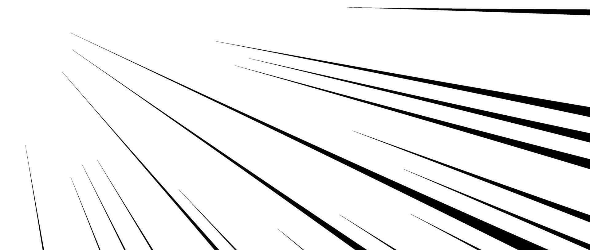 Diagonal speed lines background. Comic book explosion wallpaper. Abstract black and white flash frame design. Manga anime cartoon beam sun burst. Pop art corner effect. Backdrop illustration vector
