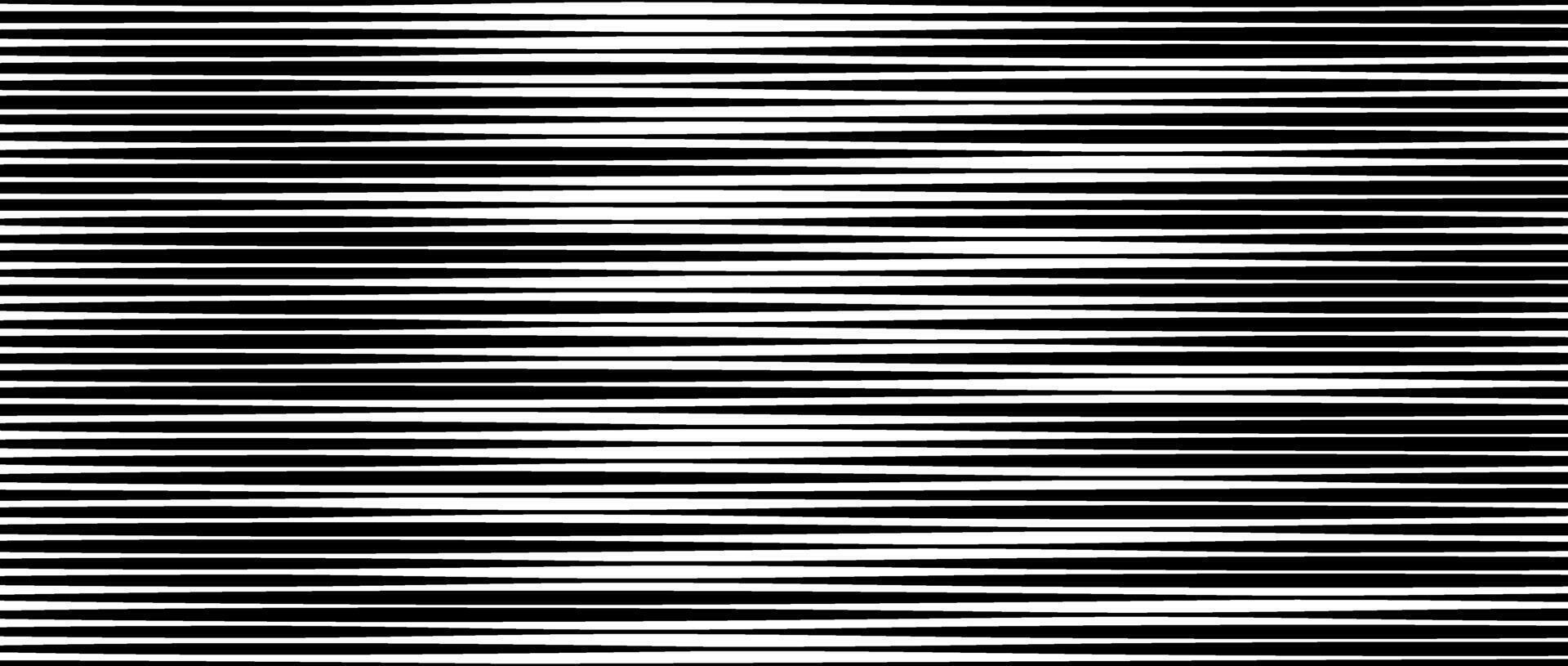 Random linear pattern. White tv noise pattern. Black and white horizontal irregular lines background pattern. Glitch concept wallpaper. Striped illustration. vector