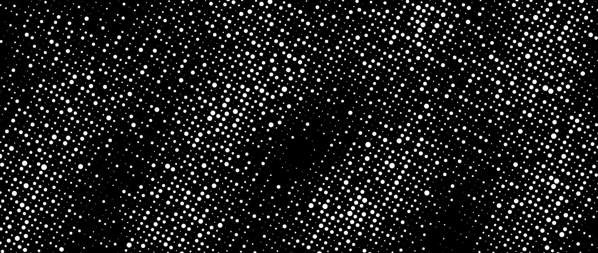 Halftone grunge overlay texture. Black and white dotted distressed background. Rough dirty surface for template, banner, poster, cover, collage, flyer. Grime grain noise grit wallpaper vector