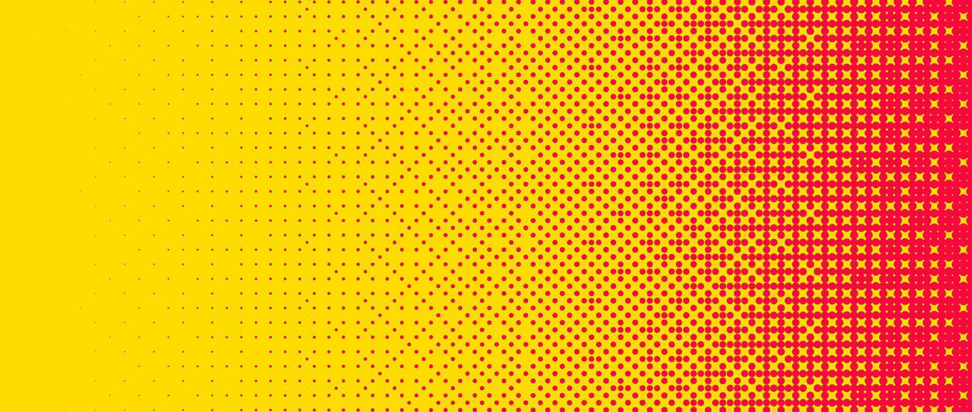 Pixelated bitmap gradient texture. Yellow and orange dither pattern background. Abstract glitchy pattern. 8 bit game screen wallpaper. Wide pixel art retro illustration. vector