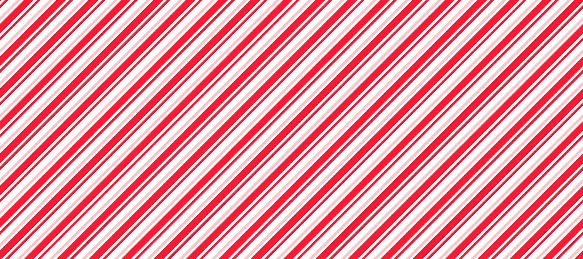 Red and pink lines seamless pattern. Candy cane diagonal stripes background. Repeating decoration wallpaper. Winter holidays linear backdrop. Christmas peppermint present wrapping print design. vector