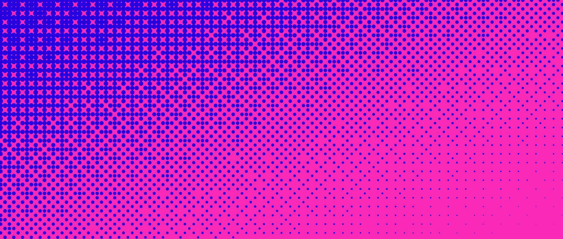 Pixelated corner gradient texture. Blue and pink dither diagonal pattern background. Abstract glitchy pattern. 8 bit game screen wallpaper. Pixel art retro illustration. Bitmap backdrop vector