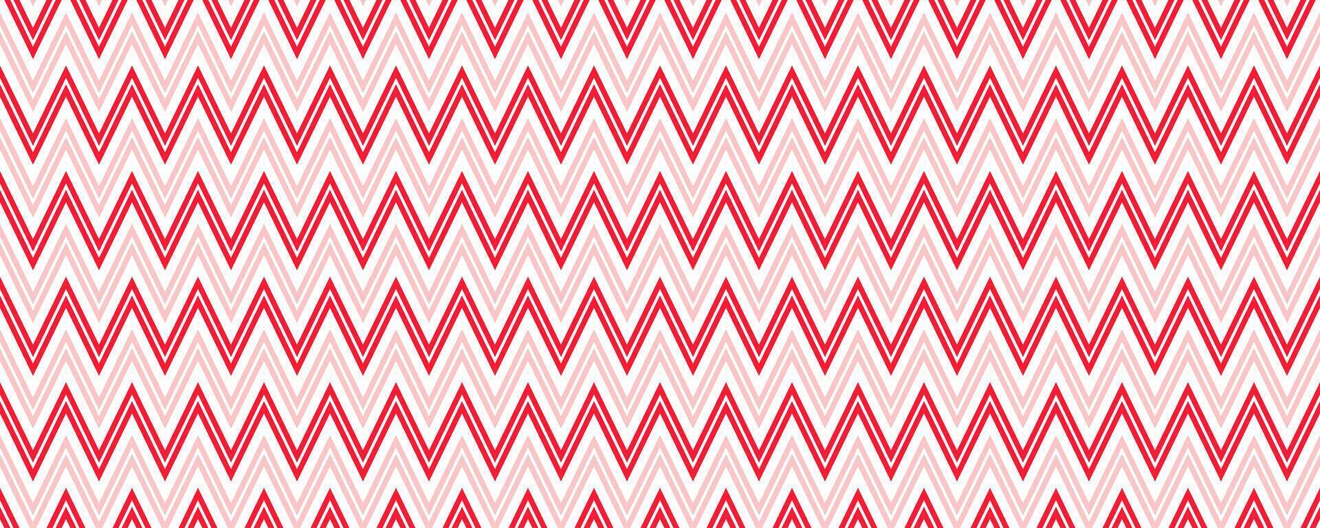 Candy cane zigzag seamless pattern. Pink and red wavy stripes background. Christmas decoration wallpaper. Winter holiday repeating lines backdrop. Xmas peppermint present wrapping print. vector