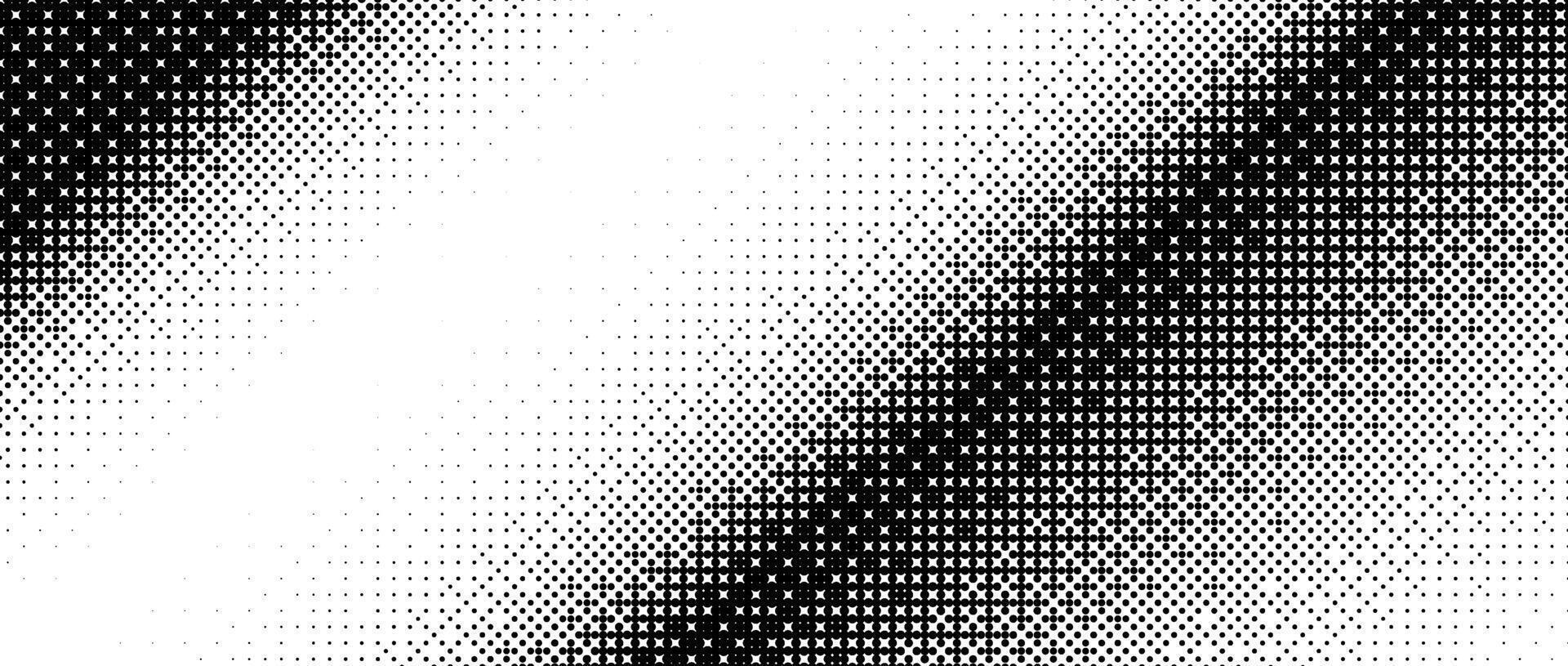 Diagonal halftone texture. Dotted gradient pattern background. Abstract 8 bit faded pop art wallpaper. Vanishing pixelated spotted design backdrop for banner, poster, flyer, cover. Bitmap vector
