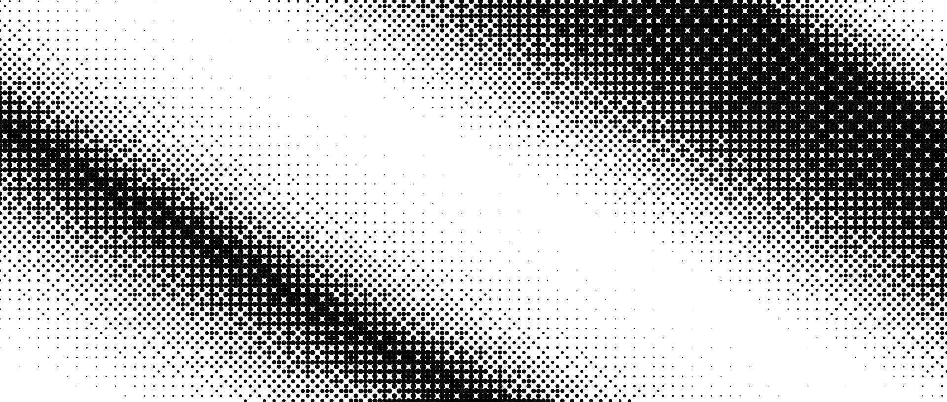 Diagonal halftone bitmap texture. Dotted gradient pattern background. Abstract 8 bit faded pop art wallpaper. Vanishing pixelated spotted design backdrop for banner, poster, flyer, cover. vector