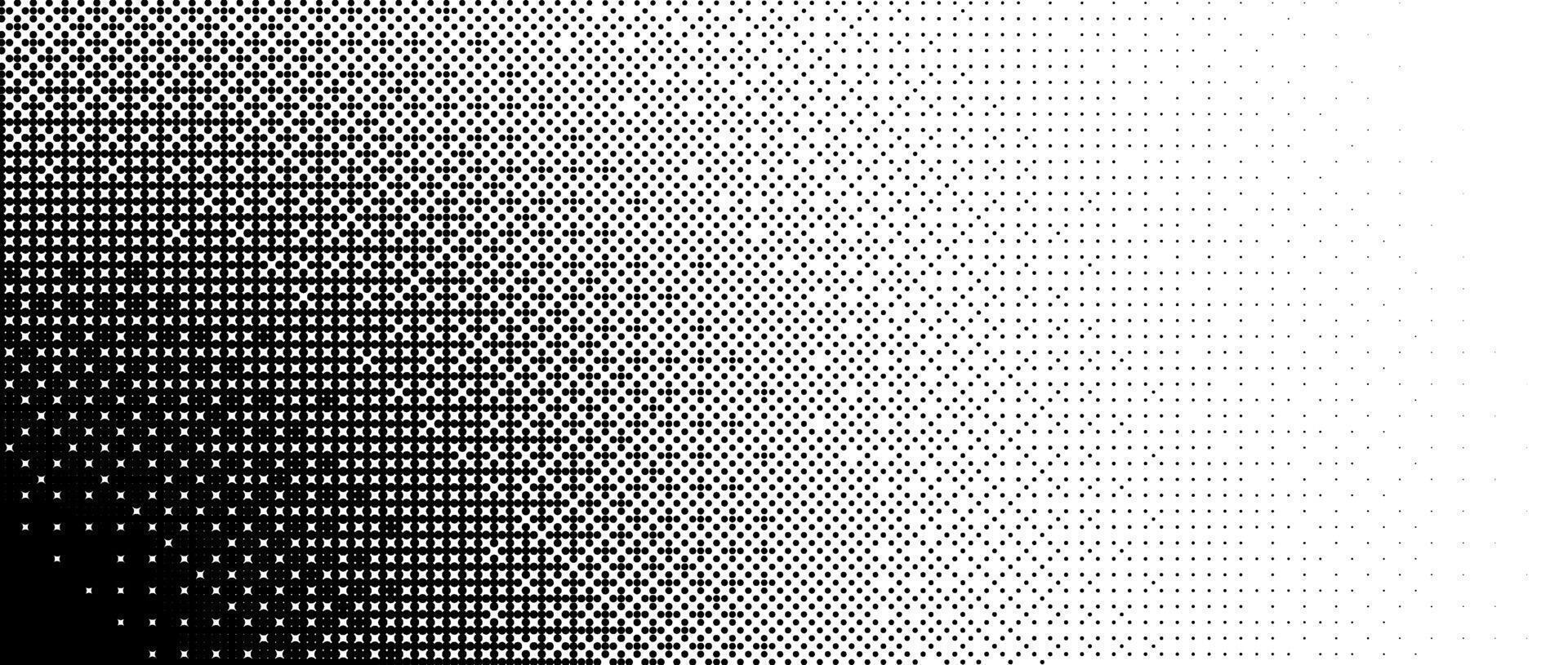 Corner halftone texture. Dotted curve gradient pattern background. Abstract 8 bit faded pop art wallpaper. Vanishing spotted pixelated design backdrop for banner, poster, flyer, cover. Bitmap vector
