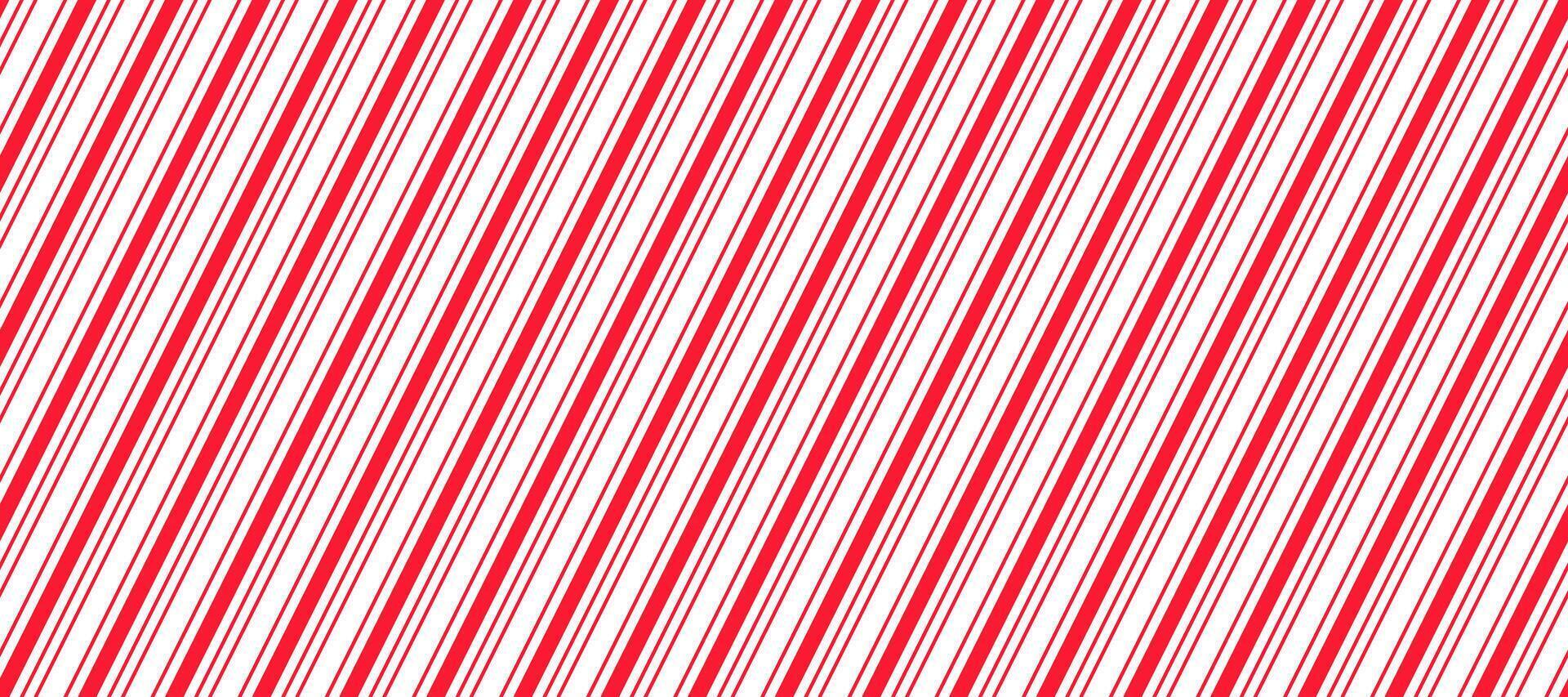 Red and white Christmas seamless pattern. Candy cane diagonal stripes background. Repeating decoration wallpaper. Winter holidays lines backdrop. Xmas peppermint present wrapping print design. vector