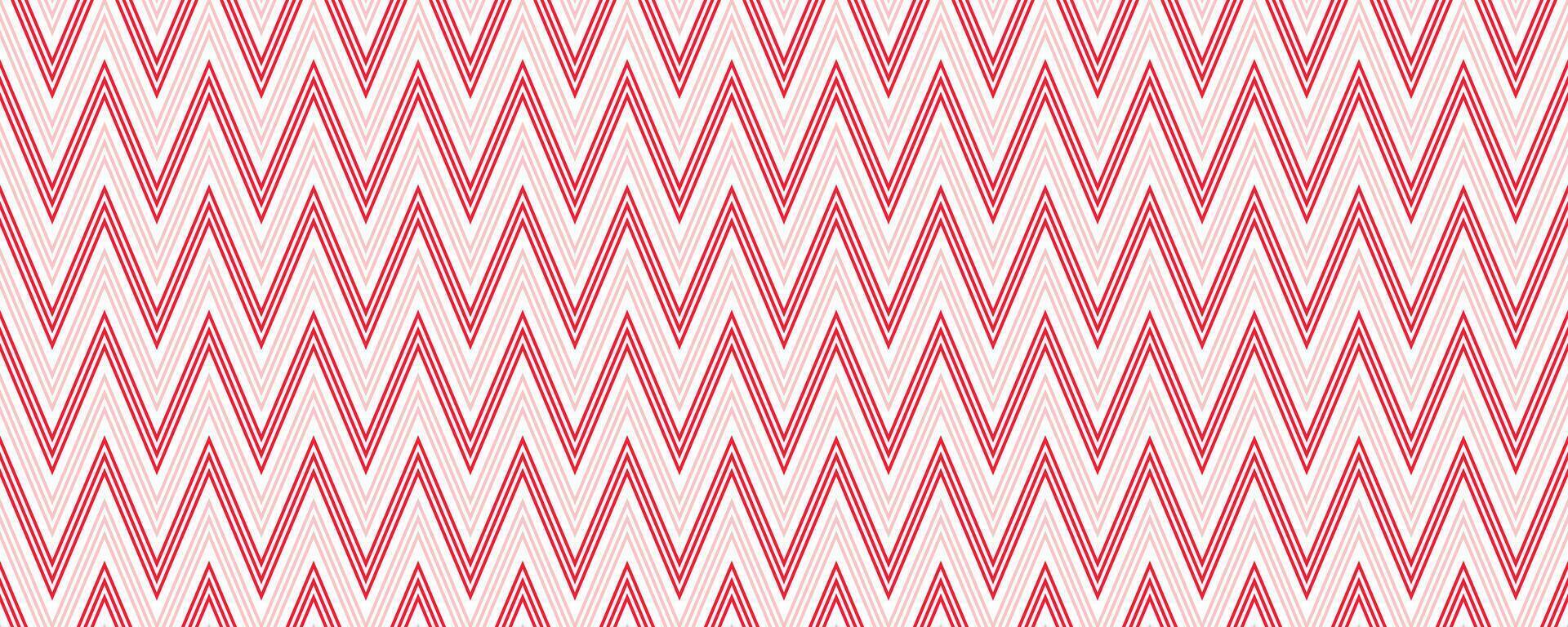Candy cane zigzag seamless pattern. Red and pink wavy stripes background. Christmas repeating decoration wallpaper. Winter holiday lines backdrop. Xmas peppermint present wrapping print. vector