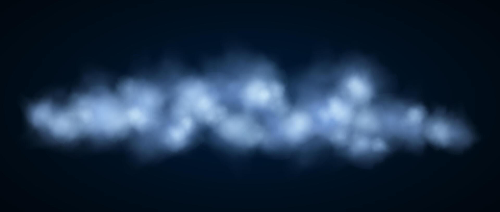 Blue neon smog background. Abstract glowing fog cloud wallpaper. Colorful smoke or dust design for banner, poster, collage, cover, presentation, brochure. vector