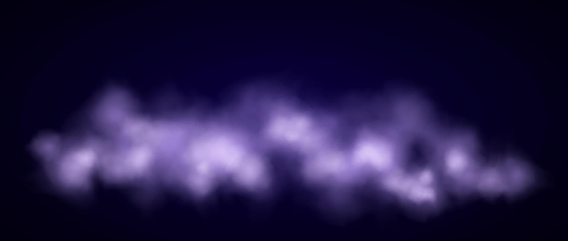 Purple neon smog background. Abstract glowing fog cloud wallpaper. Colorful smoke or dust design for banner, poster, collage, cover, presentation, brochure. vector