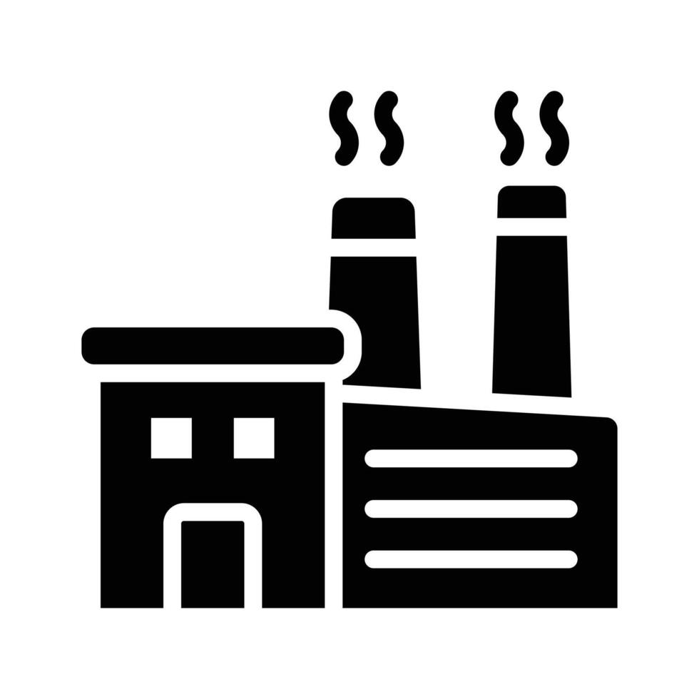 An amazing glyph icon of industry energy consumption vector