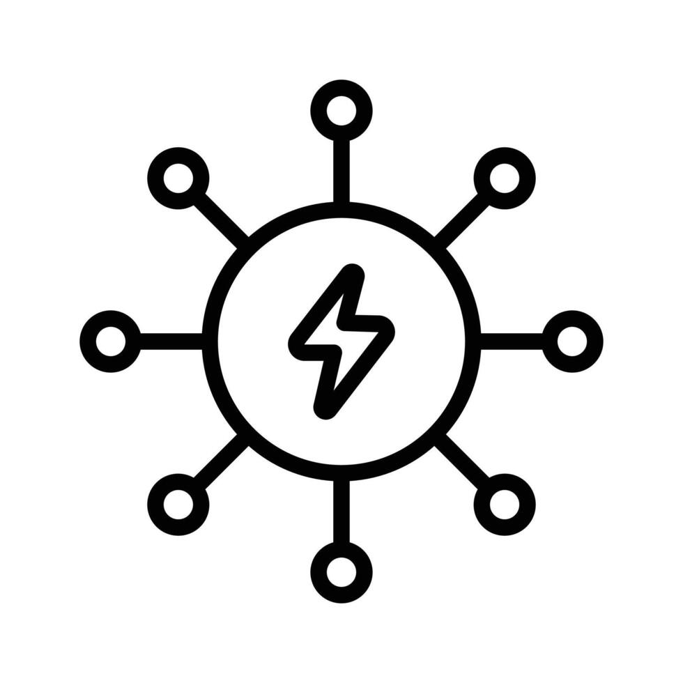 This outline icon simplifies the idea of energy source vector