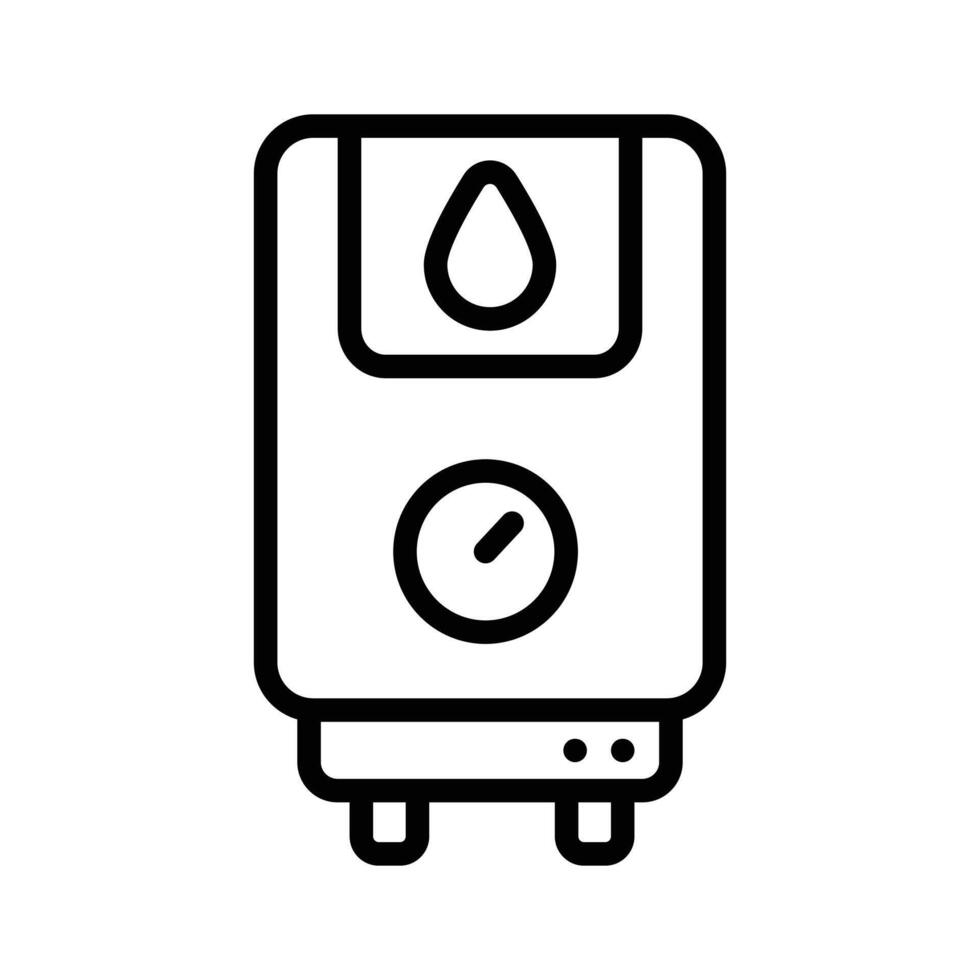 Bring attention to this outline icon of electric geyser vector