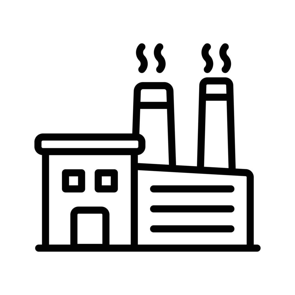 An amazing outline icon of industry energy consumption vector