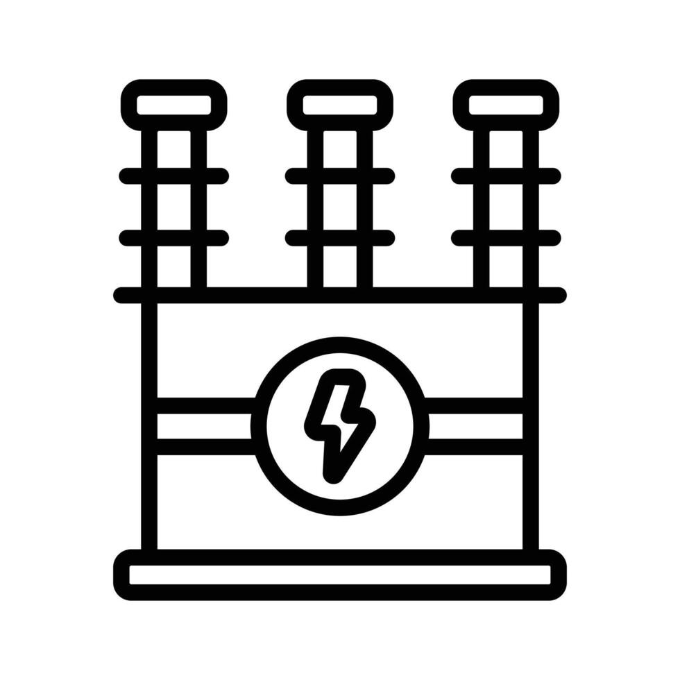 An outline style icon showing transformer electrical component vector