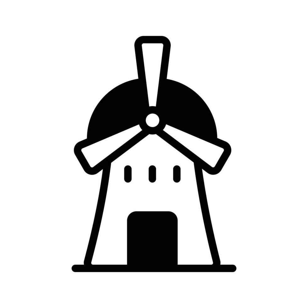 Have a look at this windmill glyph icon design. vector