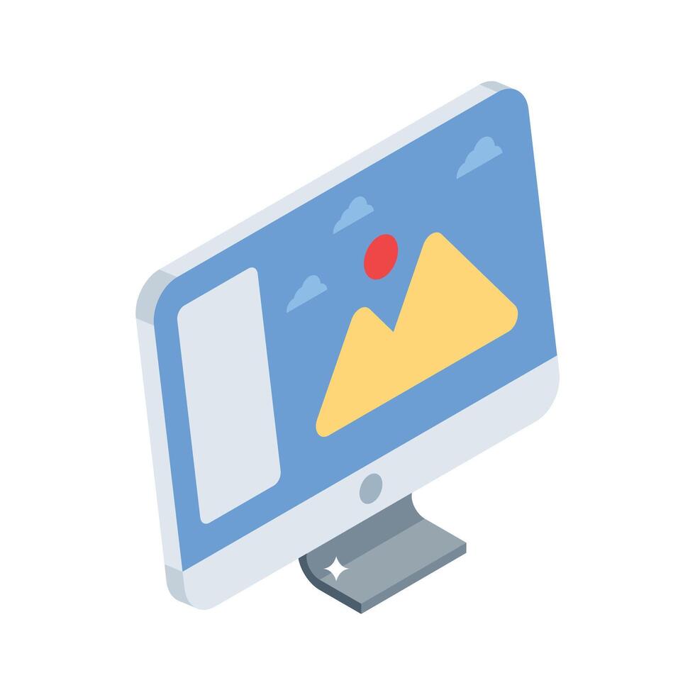 Get this isometric icon of modern graphic designing tool vector