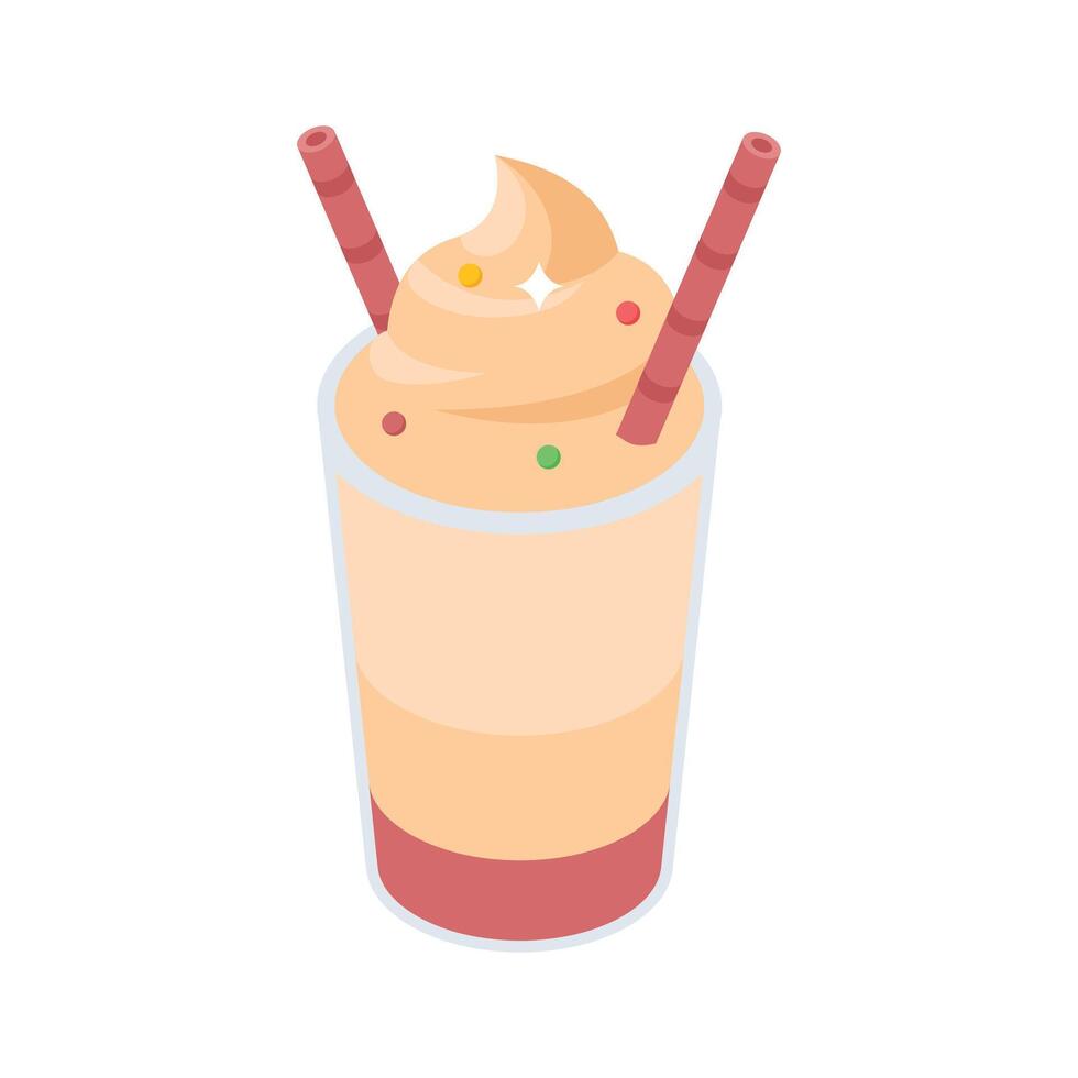 Easy to use 3d style icon of frothy hot coffee vector