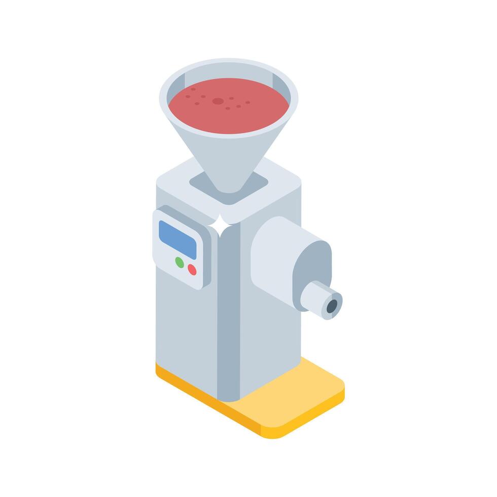 Trendy 3d style icon of espresso filter unit vector