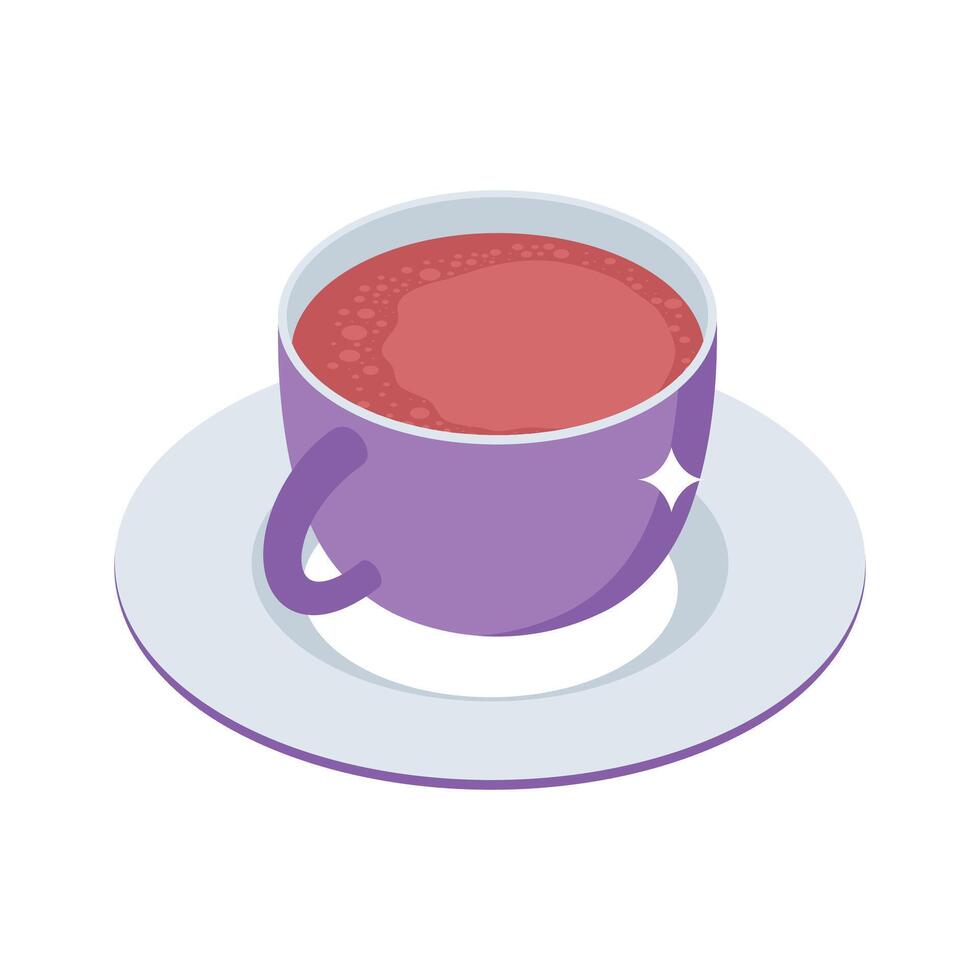 Trendy 3d style icon of elegant coffee serving tray vector