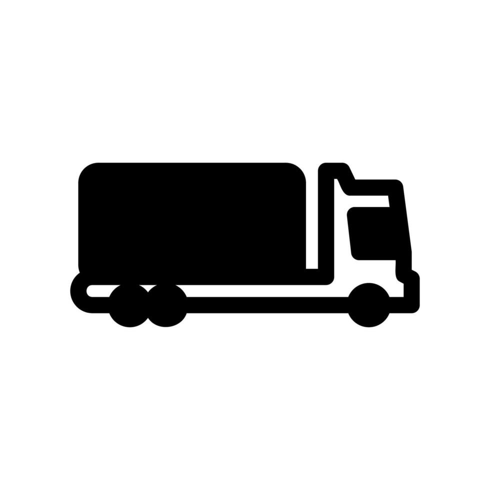Delivery truck icon representing ground shipping and logistics vector
