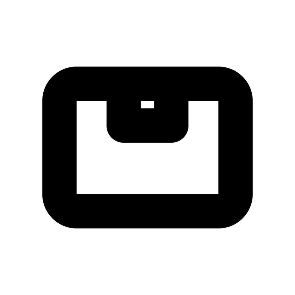 Minimalist Side View of a Taped Delivery Box Icon vector