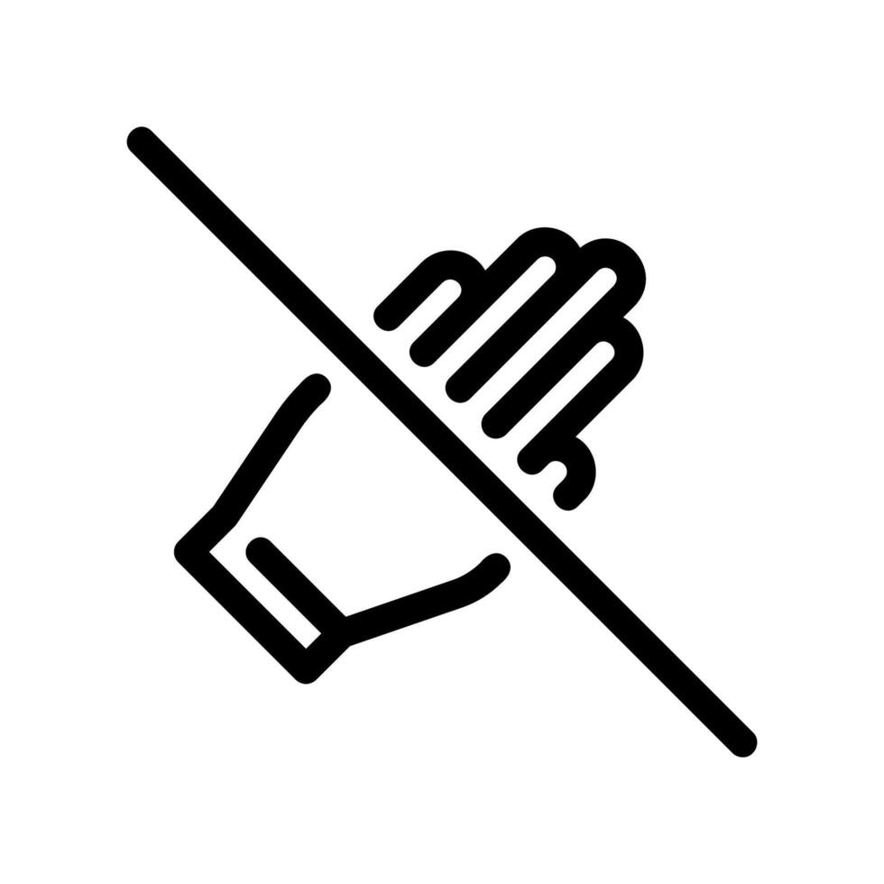Do Not Touch Warning Sign with a Crossed Out Hand Icon vector