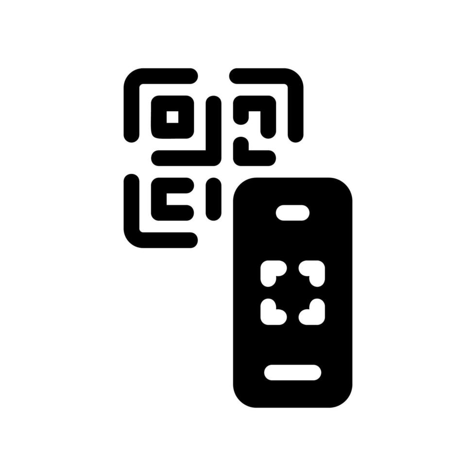 Smartphone with QR Code and Remote Control Interface for Connectivity vector