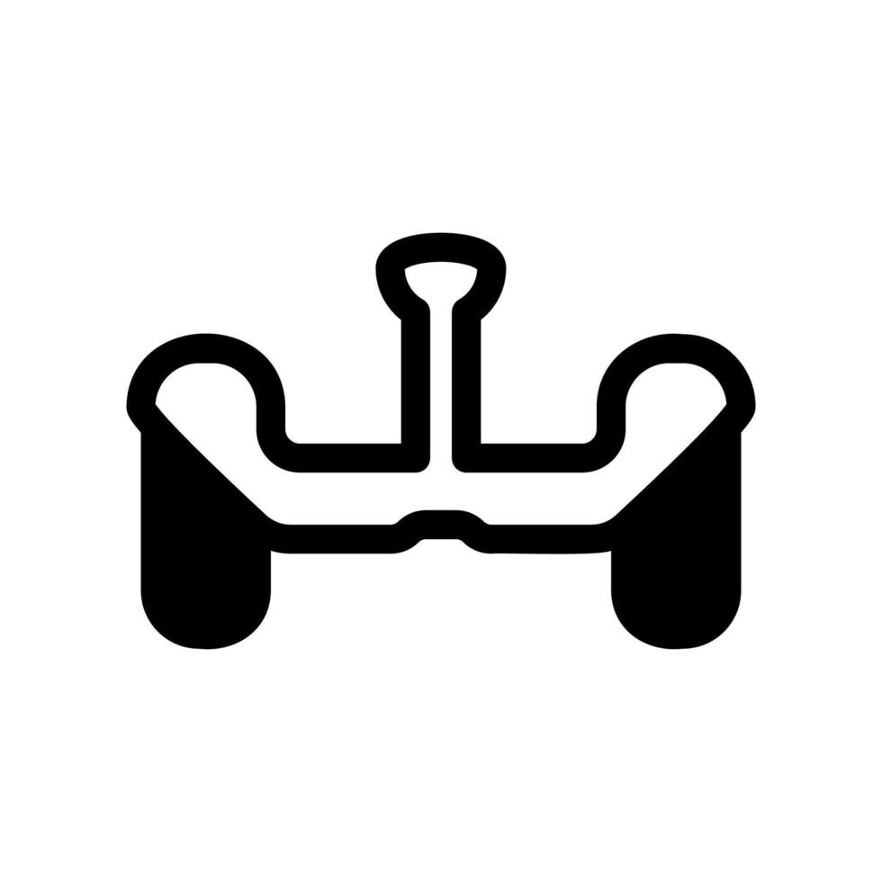 Outline Icon of a Two Wheeled Self Balancing Electric Scooter vector