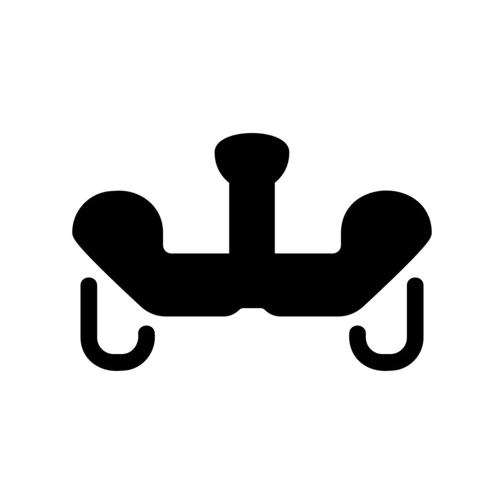 Glyph Icon of a Two Wheeled Self Balancing Personal Transporter vector