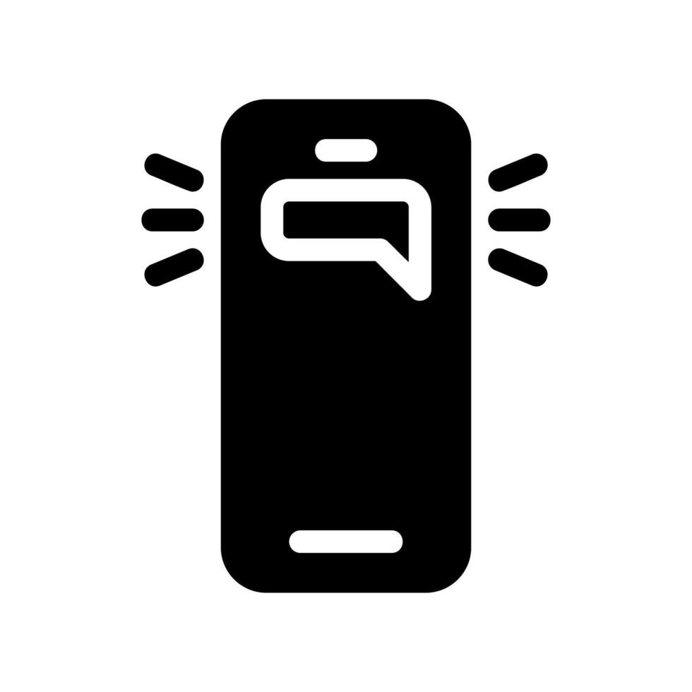 New Message Notification on a Vibrating Smartphone Screen vector