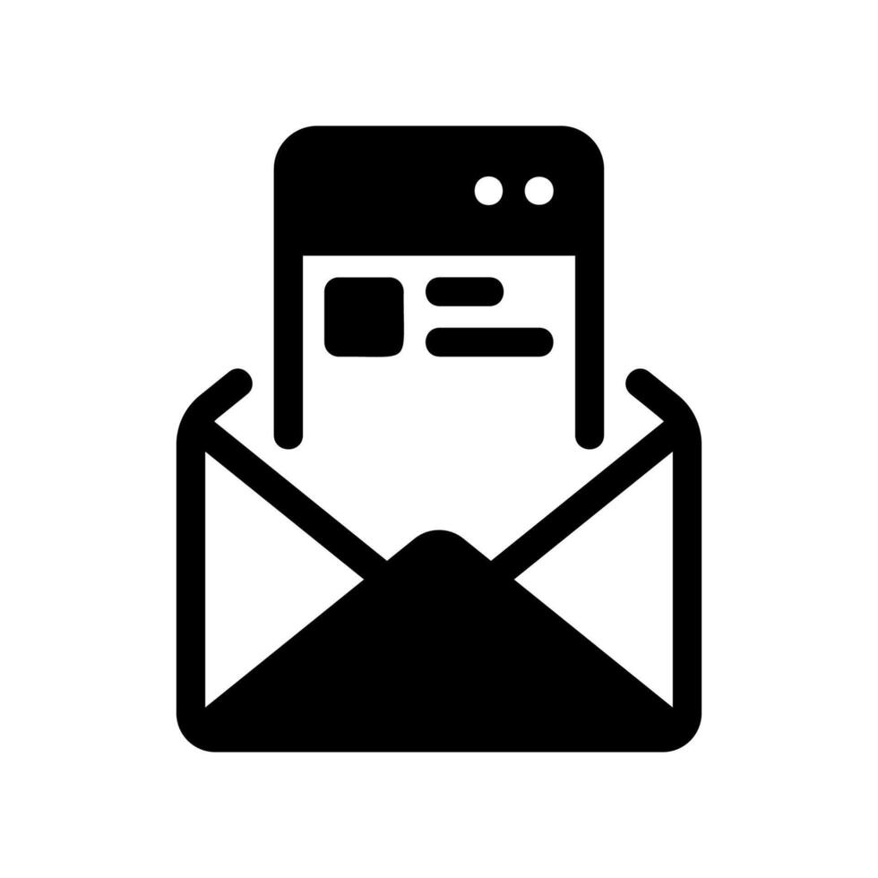 Open Envelope Icon Revealing a Smartphone with Document on Screen vector
