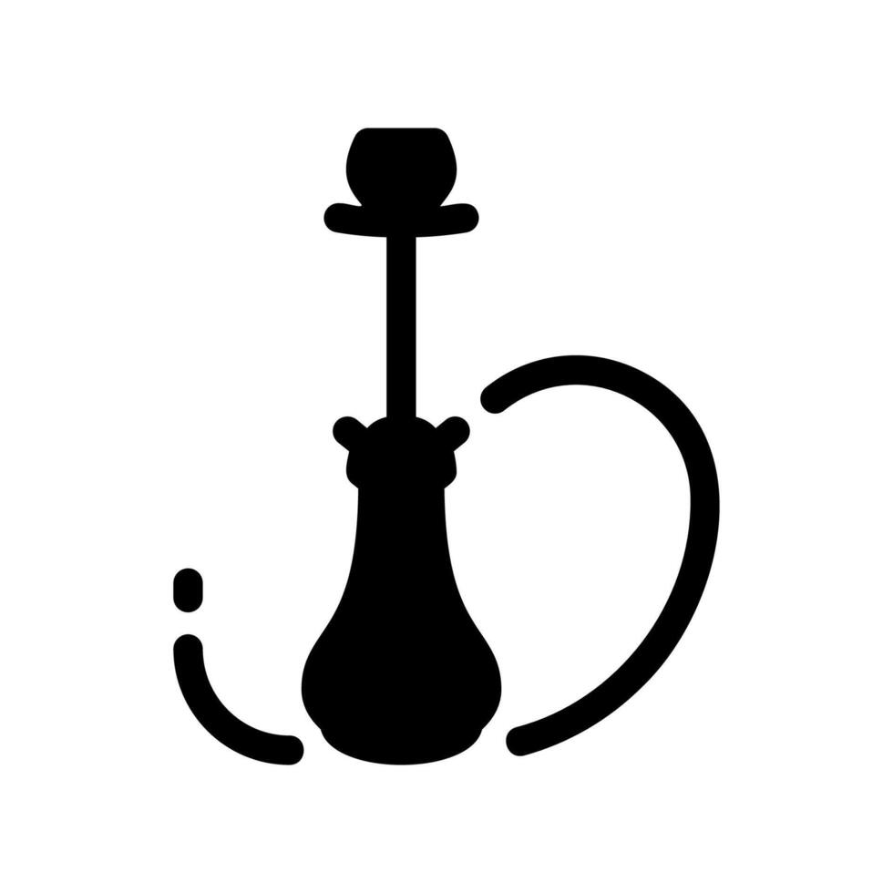 Iconic representation of a complete shisha smoking apparatus vector