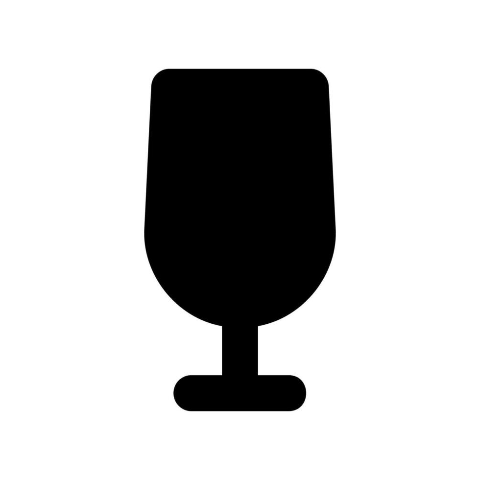 Fragile object icon an empty stemmed glass for careful handling vector