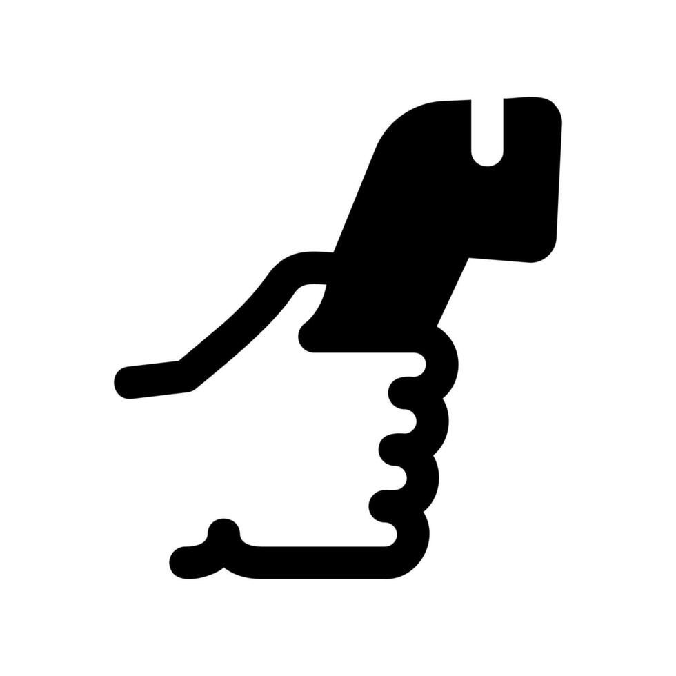 Hand holding a non contact thermometer for fever screening vector