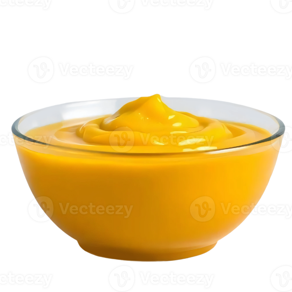 A bowl of orange sauce on a black background png