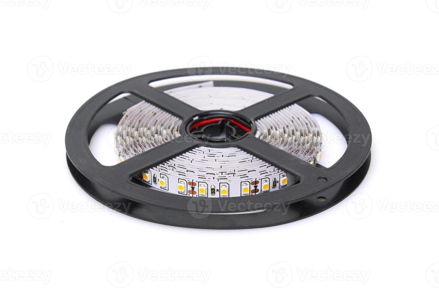 Diode strip. Led lights tape on a white back photo