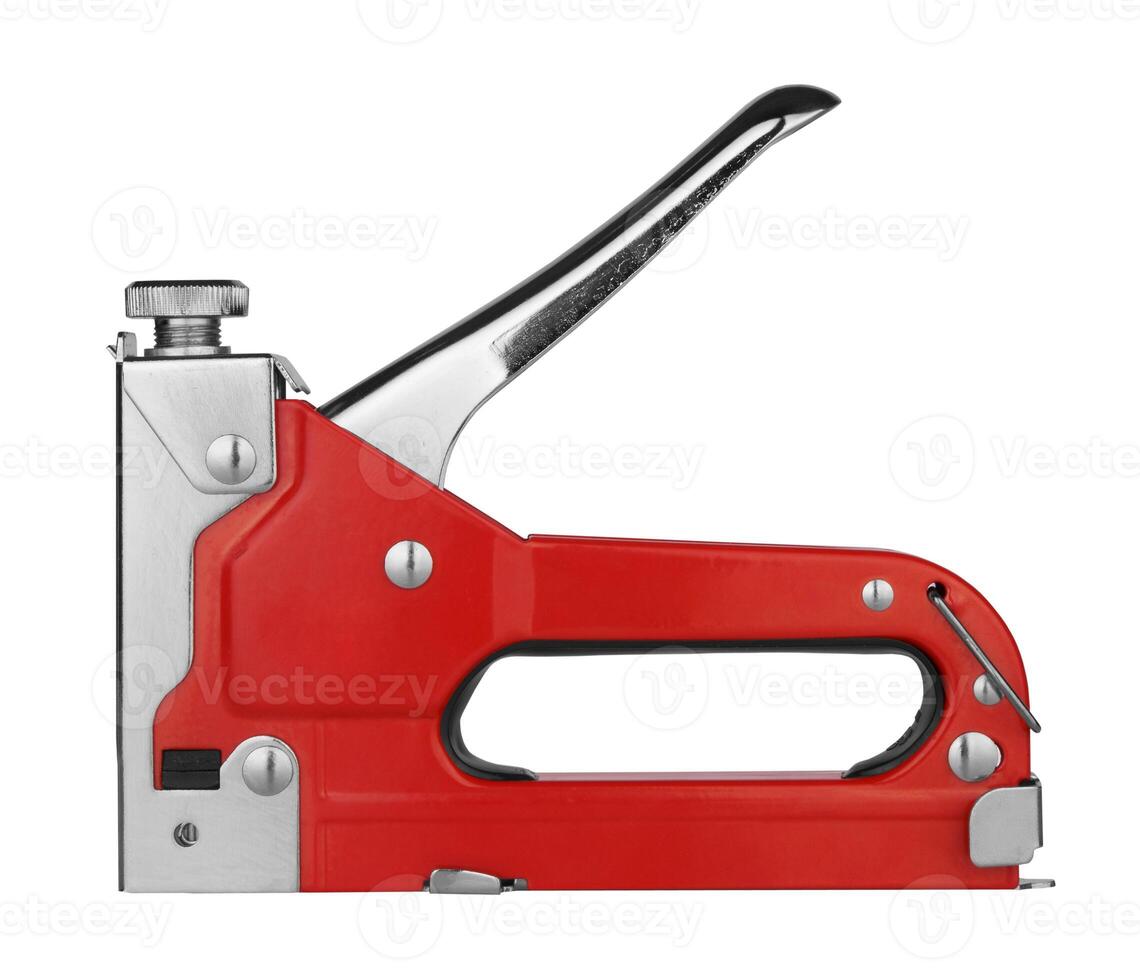 Stapler on white back photo