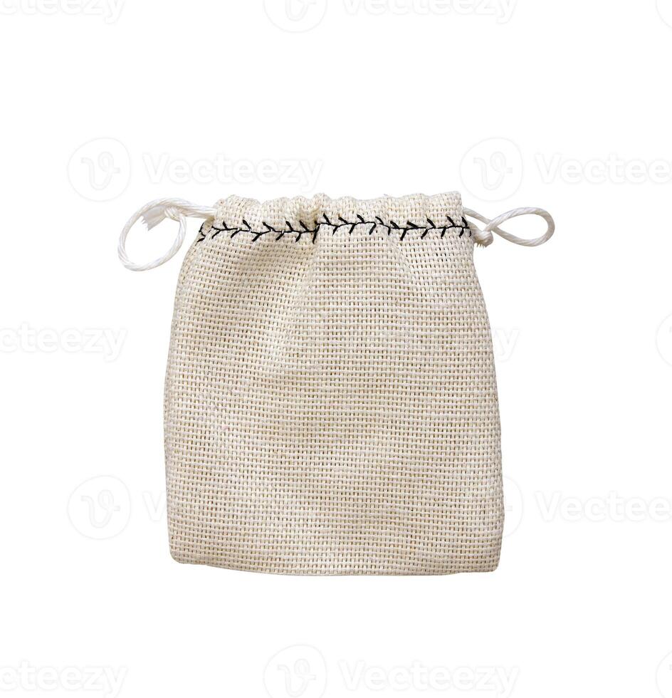 Canvas pouch with rope photo