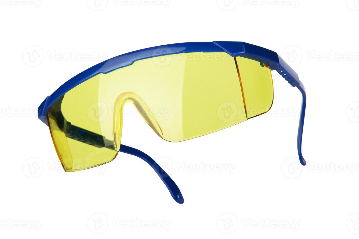 Protective glasses on white back photo