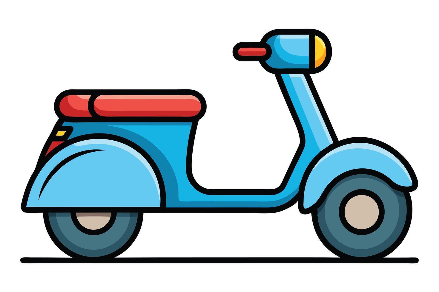 Colorful Illustration of a Retro Scooter vector