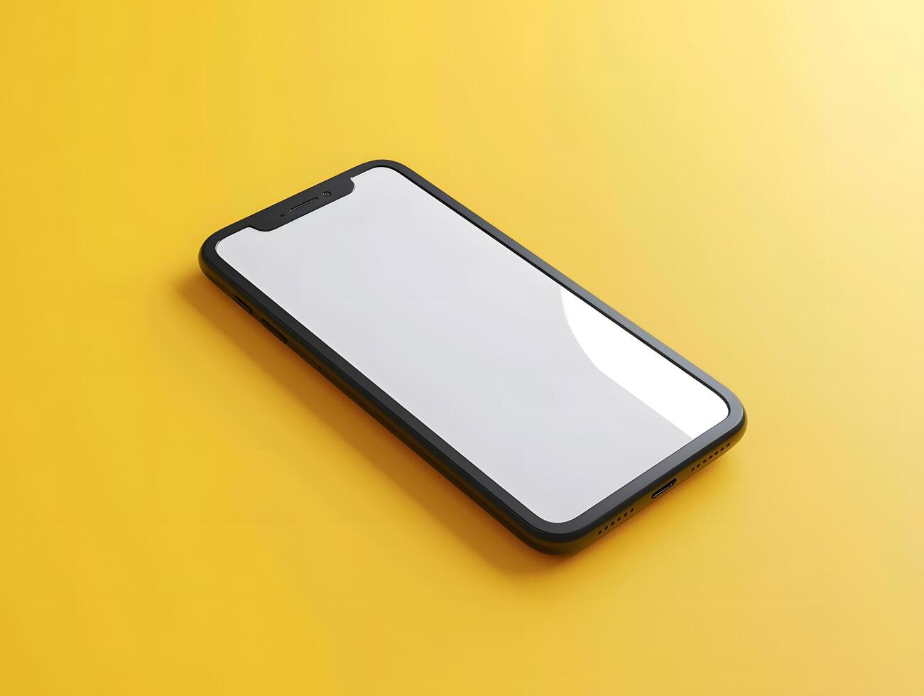 Seamless 3d blank phone screen layout perfect for mockup presentations and product design photo