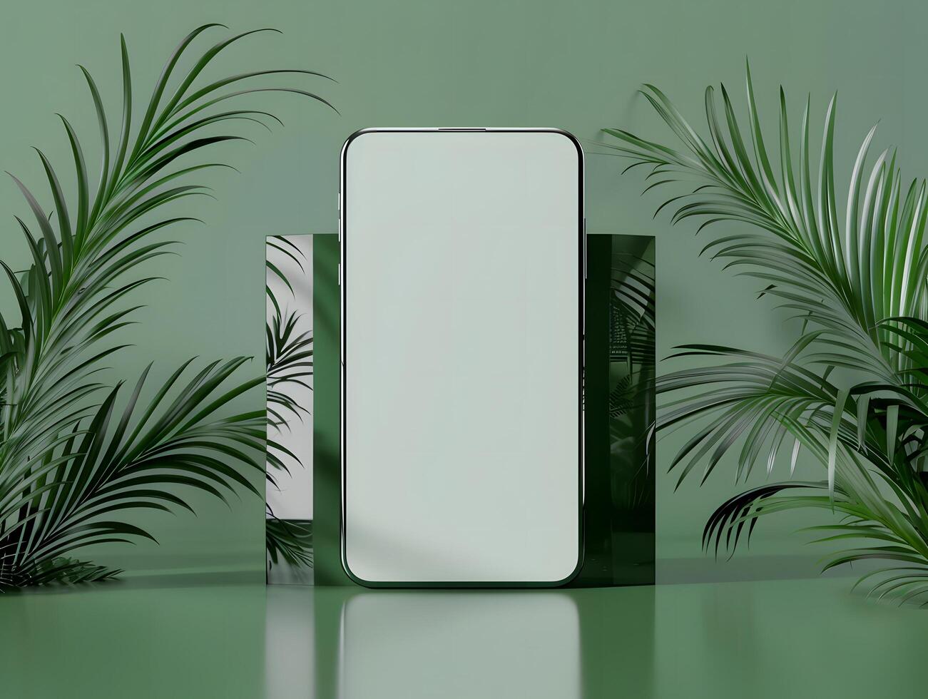 Realistic 3d phone model with blank screen ideal for showcasing apps or responsive websites photo